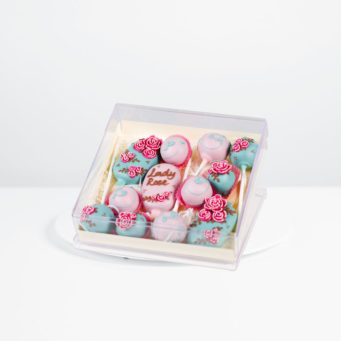 Mini party box with cakesicles, cakepops and cake balls