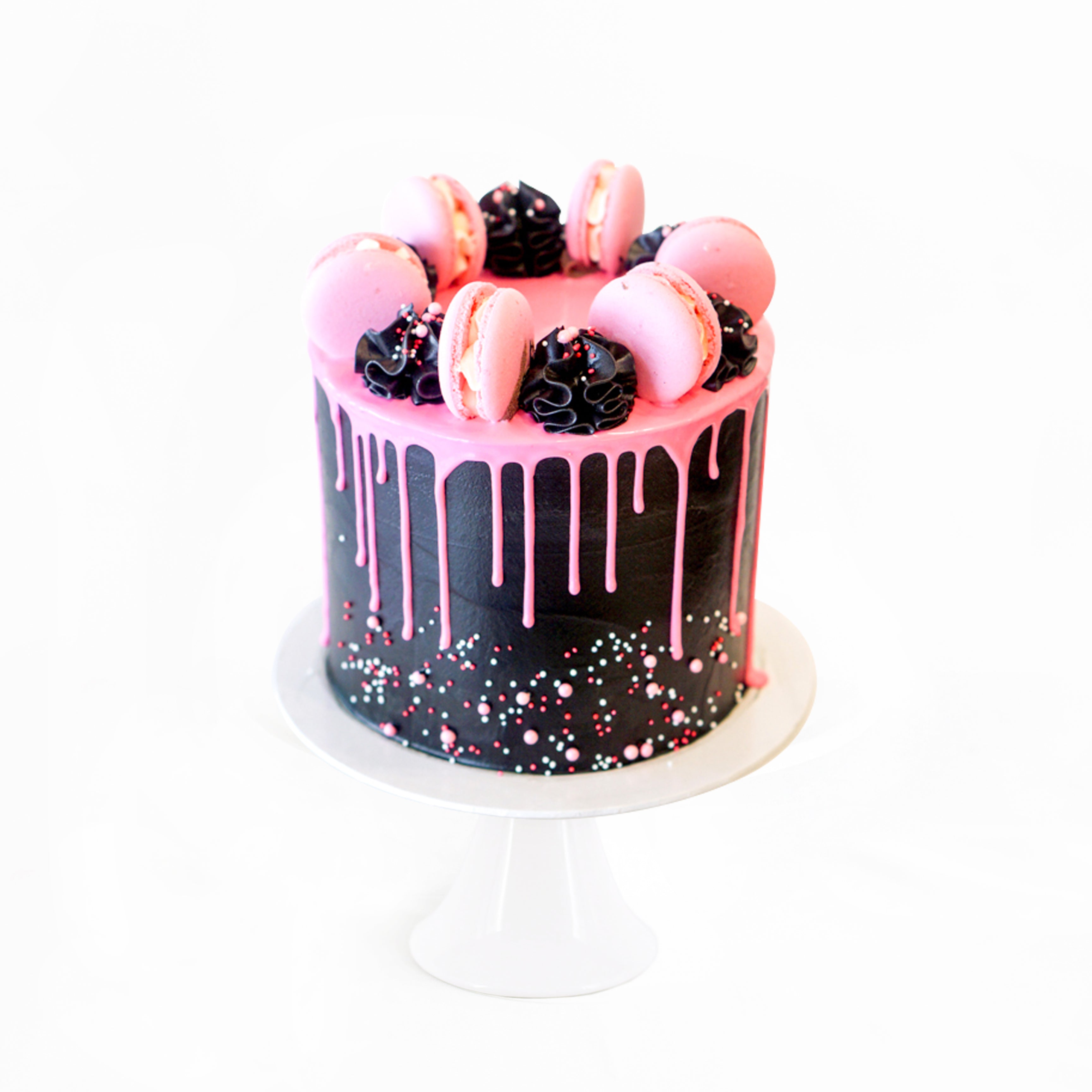 Pink Labanth Cake Pink And Black Birthday Cake