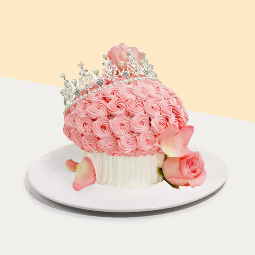 Crown On A Giant Cupcake 6 inch - Cake Together - Online Birthday Cake Delivery