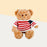 17inch teddy bear plushie, with a red, blue and white sweater