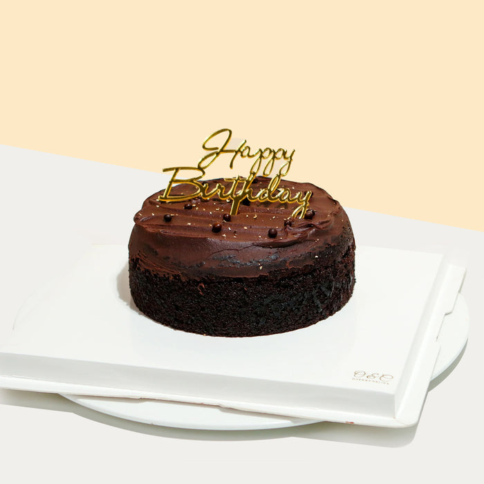 Belgium cake with chocolate ganache and chocolate pearls