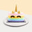 Rainbow cake, with unicorn horn and ears, long with a pair of lashes