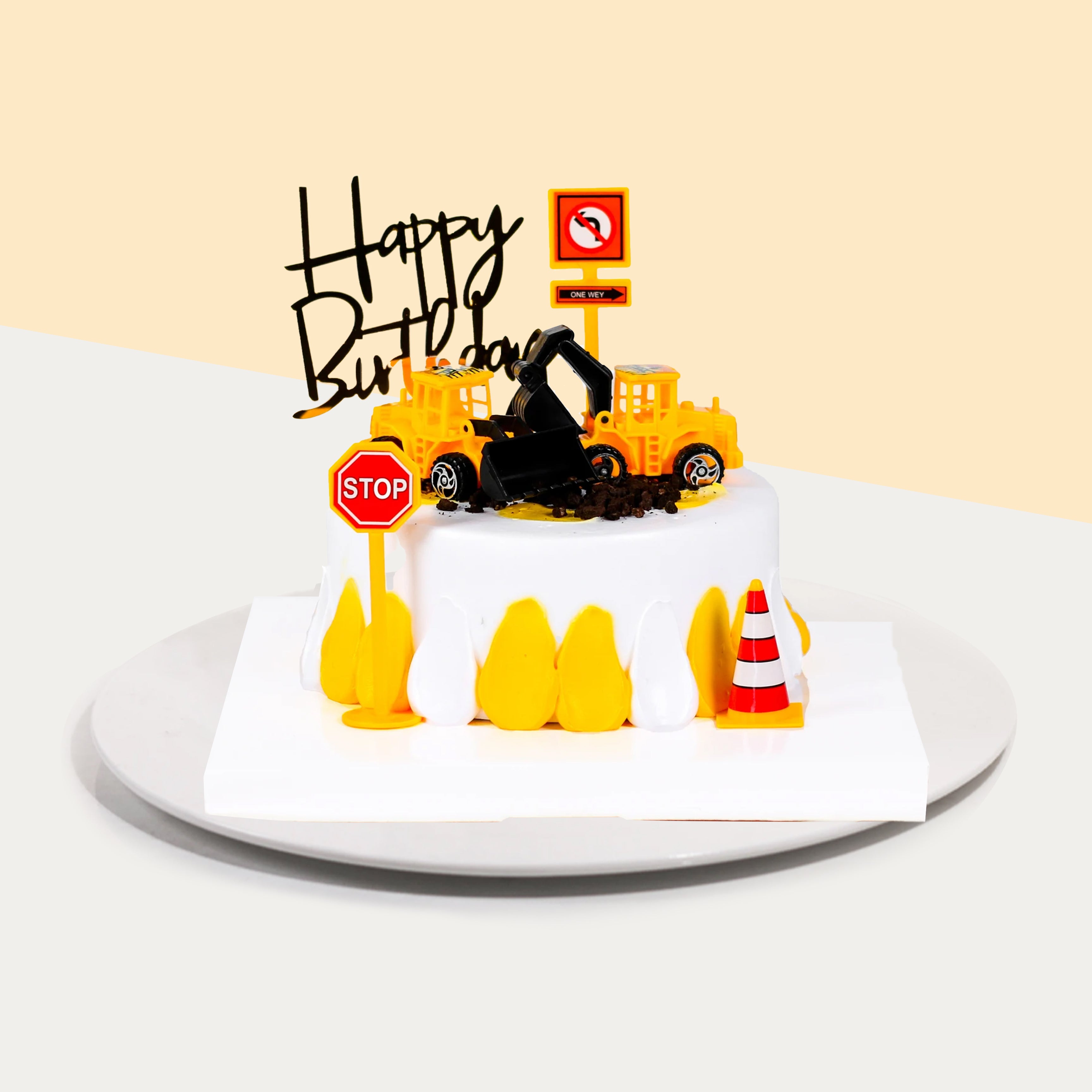Digger & Tractor Cake | Sam's 6th Birthday cake with a digge… | Flickr
