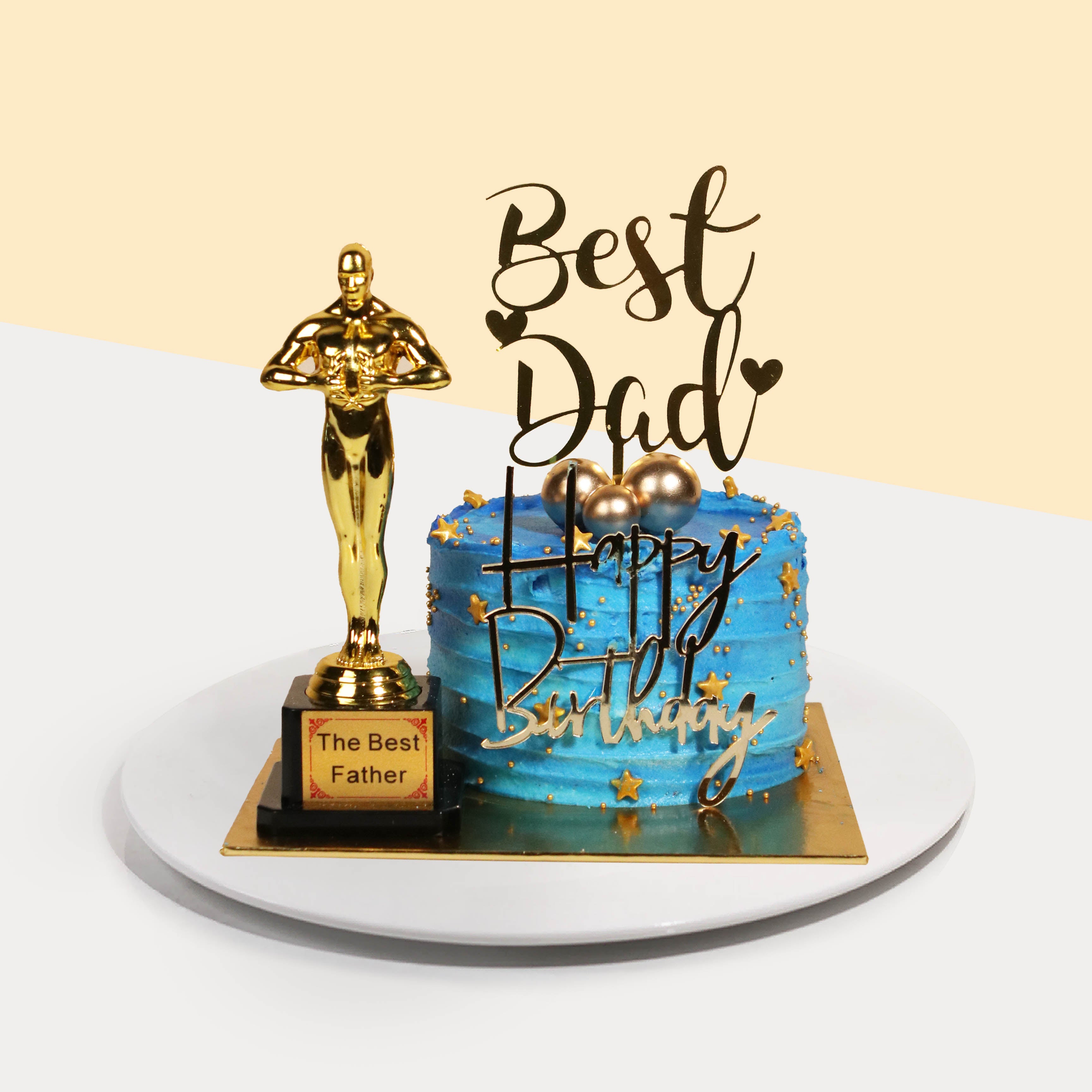 Happy birthday daddy, dad with toddler - Decorated Cake - CakesDecor