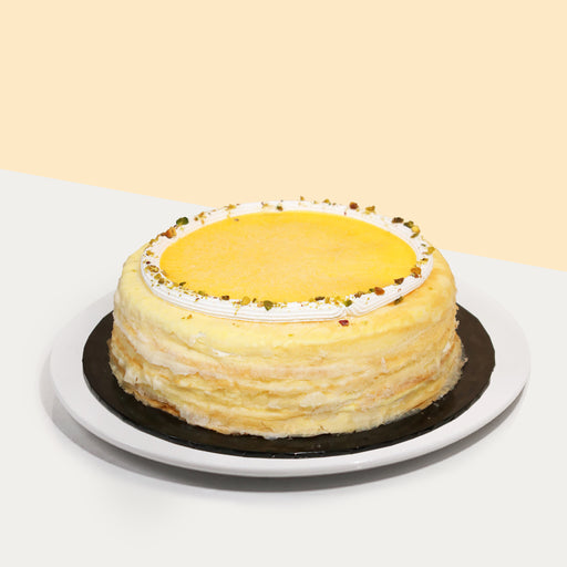 Mango cream mille crepe cake