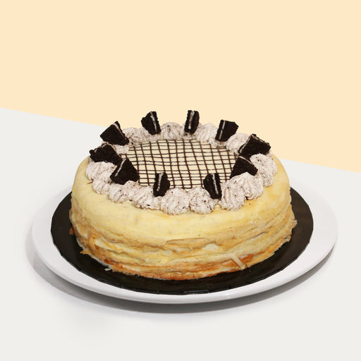 Cookies and cream flavoured Mille Crepe