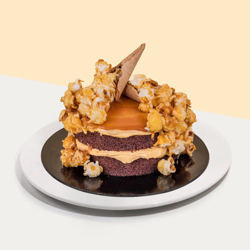 Salted Caramel Chocolate Popcorn Mini Cake 5 inch - Cake Together - Online Cake & Gift Delivery