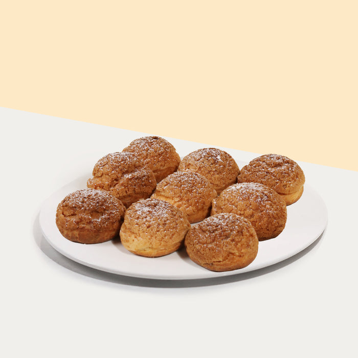 Choux pastry with French vanilla cooked cream filling