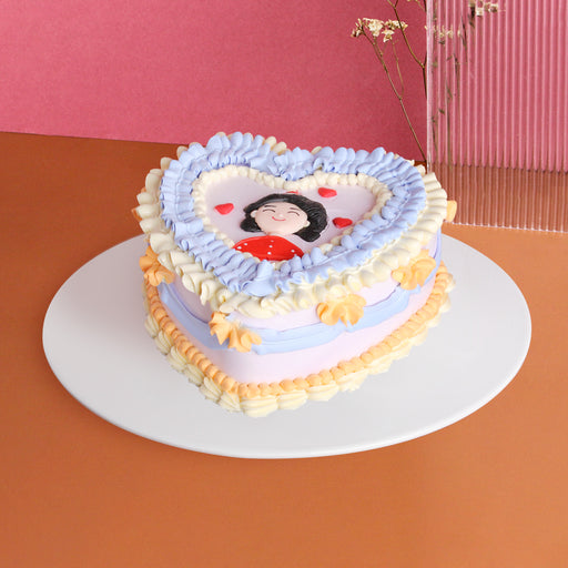 Mama's Vintage Heart Cake 6 inch - Cake Together - Online Cake & Gift Delivery