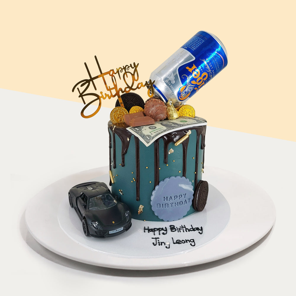 Floating beer can cake, Food & Drinks, Homemade Bakes on Carousell