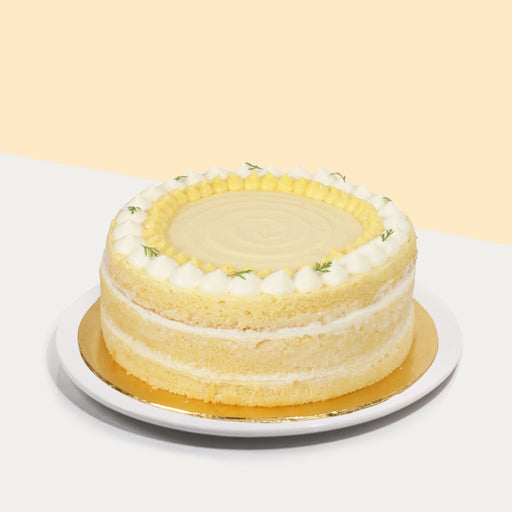 Chiffon sponge cake with lemon curd and mascarpone cream