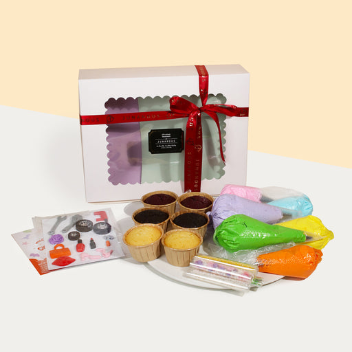DIY Cupcake kit with car workshop elements
