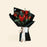 Classic red rose bouquet with eucalyptus, wrapped in black paper and tied with a white ribbon