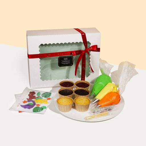 DIY Cupcake Kit with Dinosaur decorations