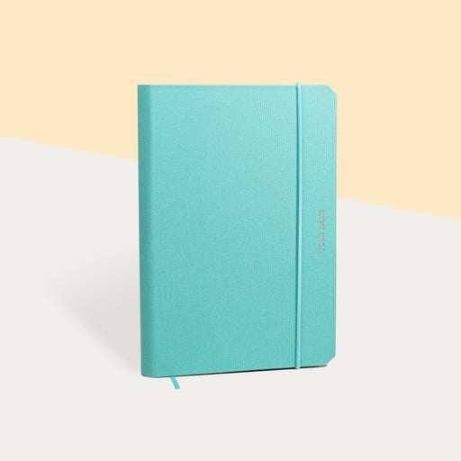 Tiffany blue clothbound yearly planner with name engraving
