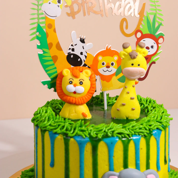 Safari Animals Cake - Cake Together - Online Birthday Cake Delivery