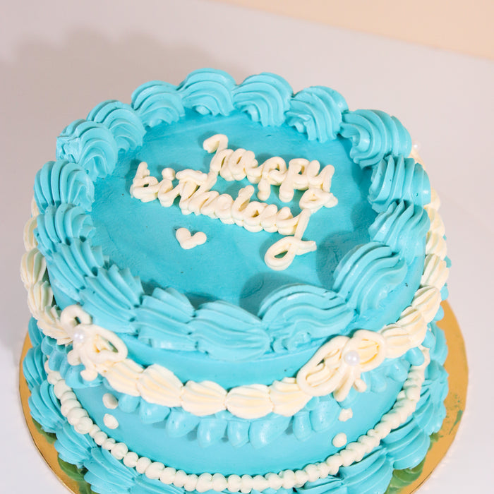 50Th Birthday Tiffany Box Cake - CakeCentral.com