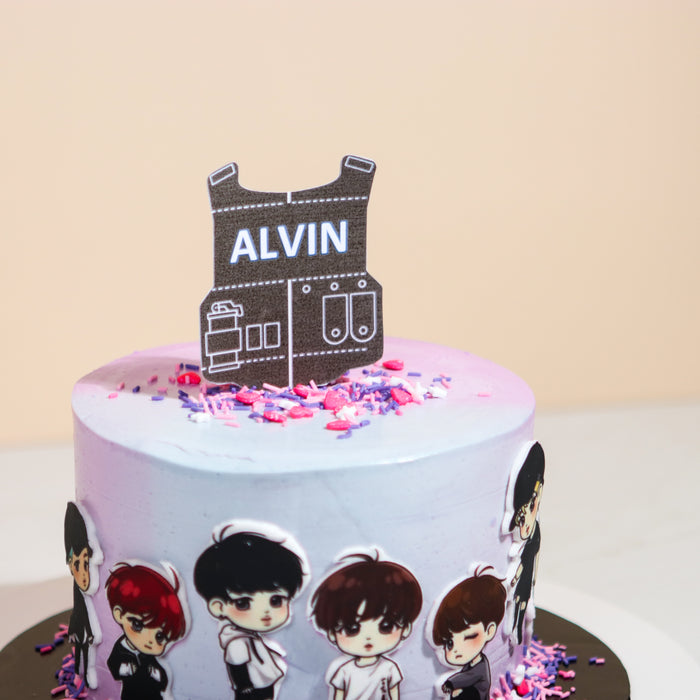 Beautiful KPop BTS Cake, Food & Drinks, Packaged & Instant Food on Carousell
