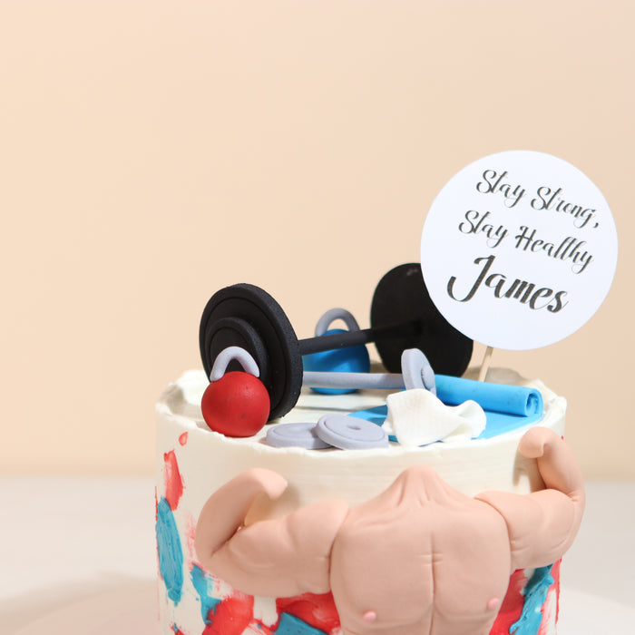 Gym Muscle Man Cake - Cake Together - Online Birthday Cake Delivery