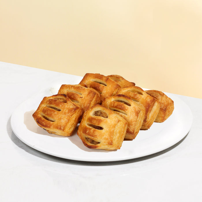 Eight pieces of apple strudel