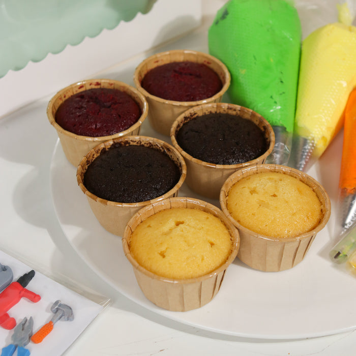 Car Workshop DIY Cupcake Kit - Cake Together - Online Birthday Cake Delivery