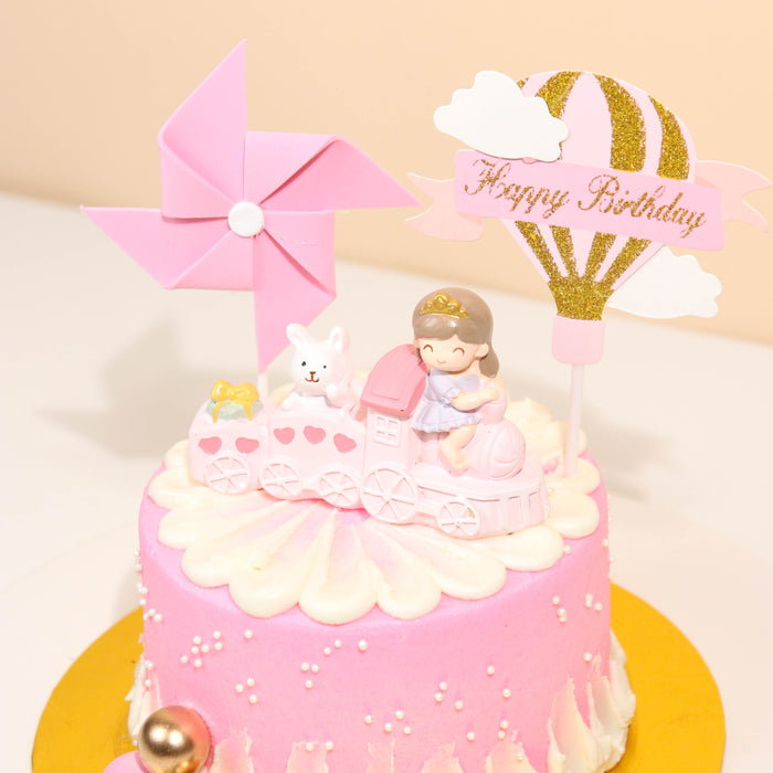 Pink Girl Train 5 inch - Cake Together - Online Birthday Cake Delivery