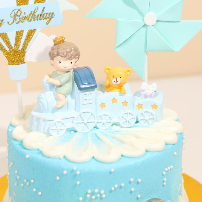 Blue Boy Train 5 inch - Cake Together - Online Birthday Cake Delivery