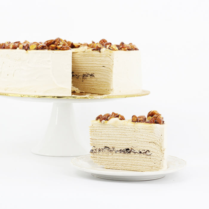 Almond Tiramisu Mille Crepe 9 inch - Cake Together - Online Birthday Cake Delivery