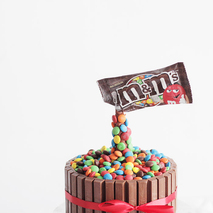 Kitkat M&M Gravity Defying Cake - Cake Together - Online Birthday Cake Delivery