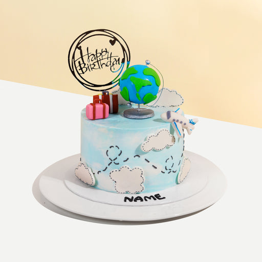 Travel the world themed cake