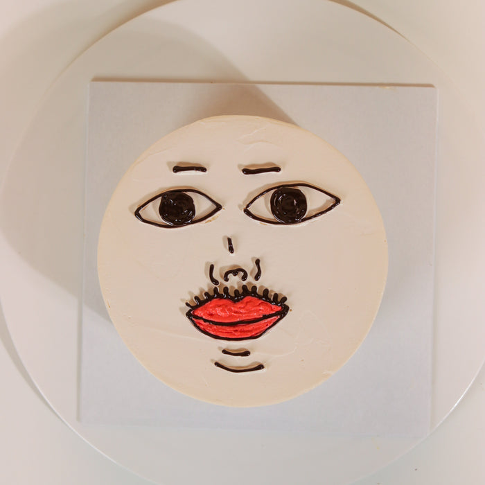 Funny Face Drawing Cake