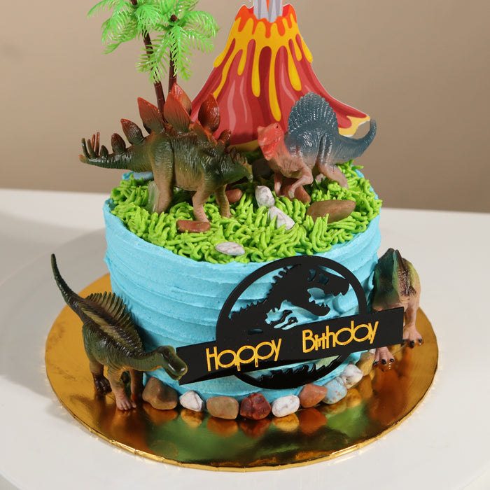 Dinosaurs and Volcano 5 inch - Cake Together - Online Birthday Cake Delivery