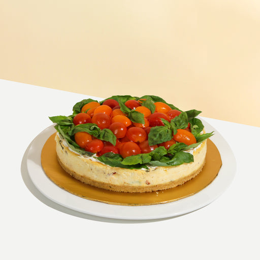 Tomato and basil cheesecake