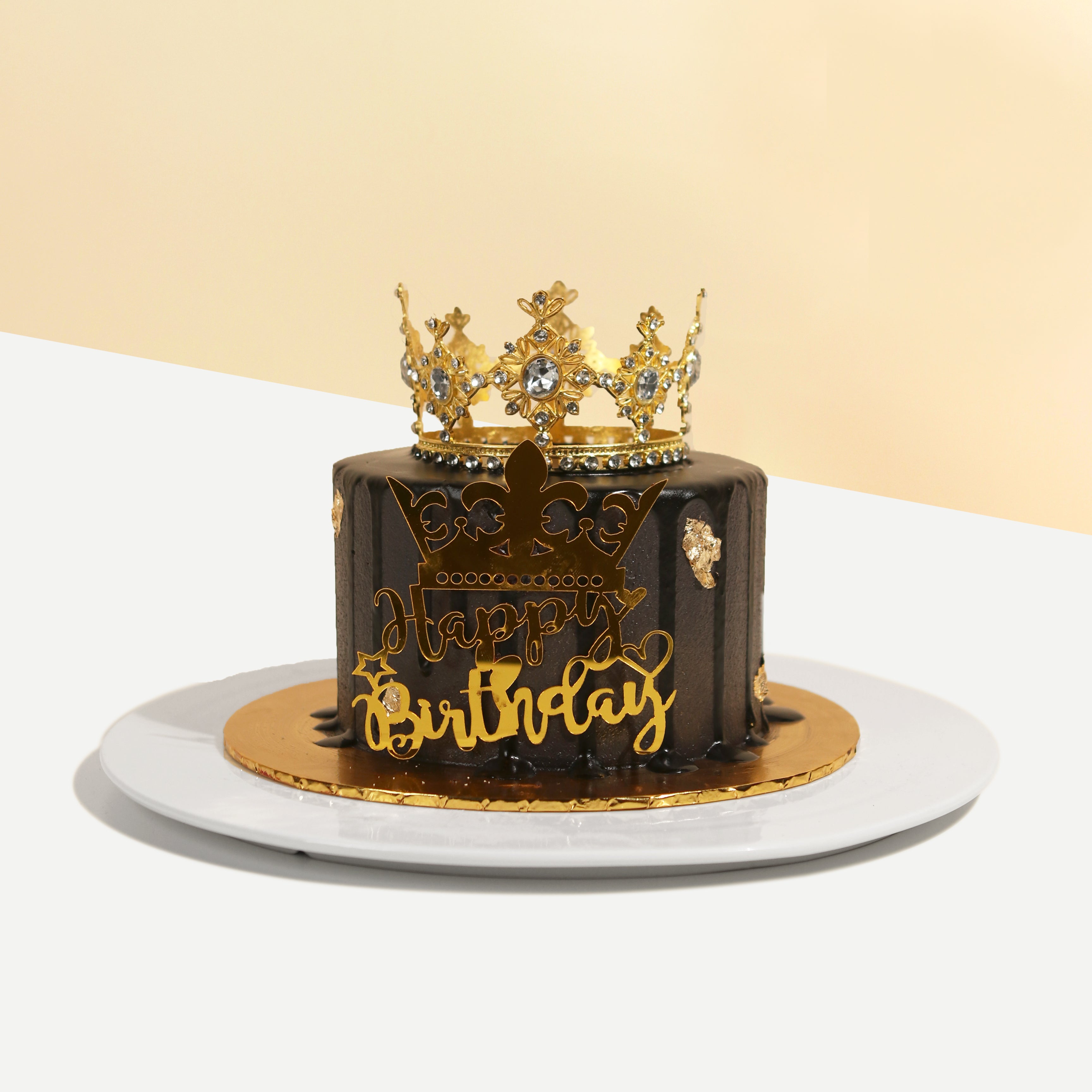 Royal Prince Crown Theme Three Tier Cake