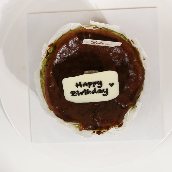 Uji Matcha Basque Burnt Cheesecake - Cake Together - Online Birthday Cake Delivery