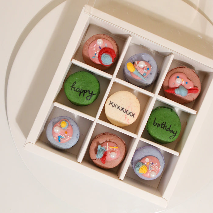 Seashell Macarons Box 9 Pieces - Cake Together - Online Birthday Cake Delivery