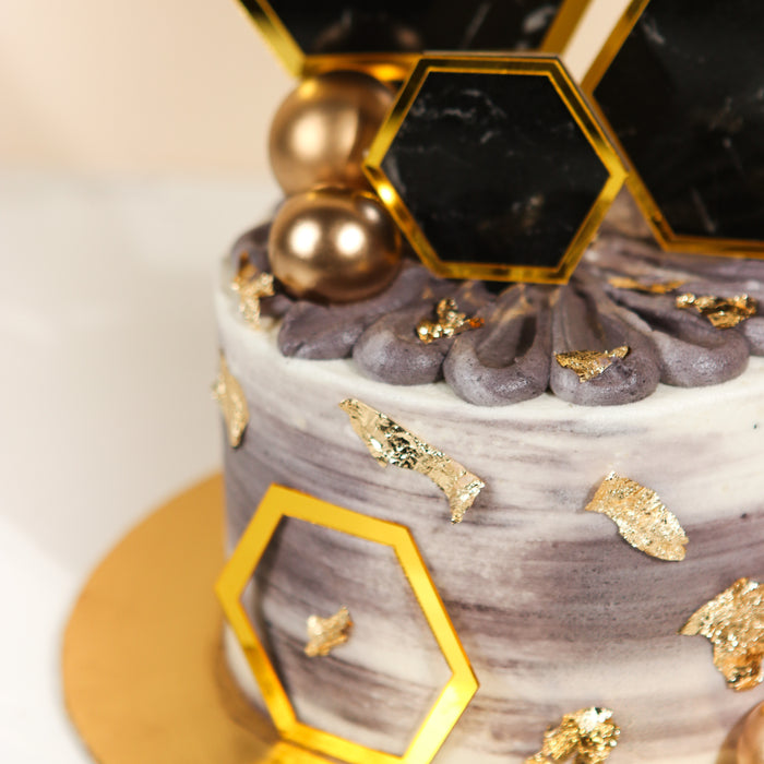 Hexagon Elegance 5 inch - Cake Together - Online Birthday Cake Delivery
