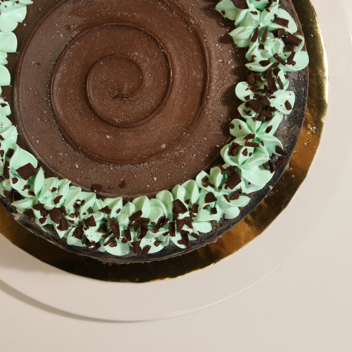 Mint Chocolate Mille Crepe Cake 8 inch - Cake Together - Online Birthday Cake Delivery 