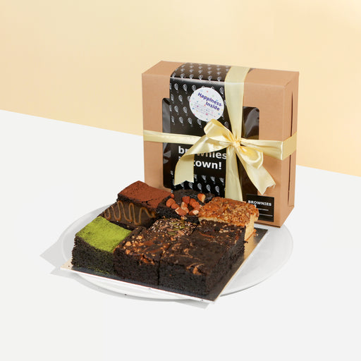 Brownies bites gift box of 9 pieces with 9 different flavours