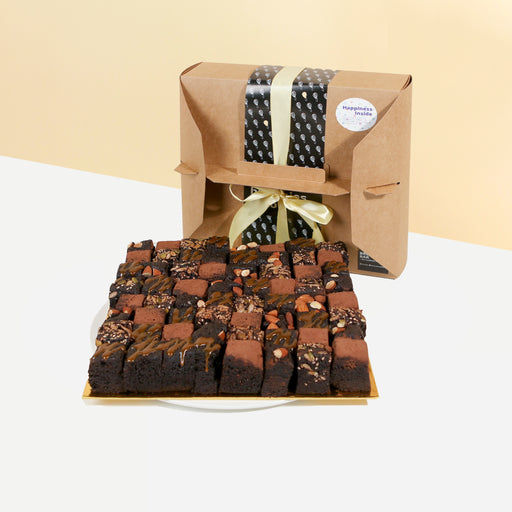 Brownie bits gift box with 64 pieces of assorted flavours