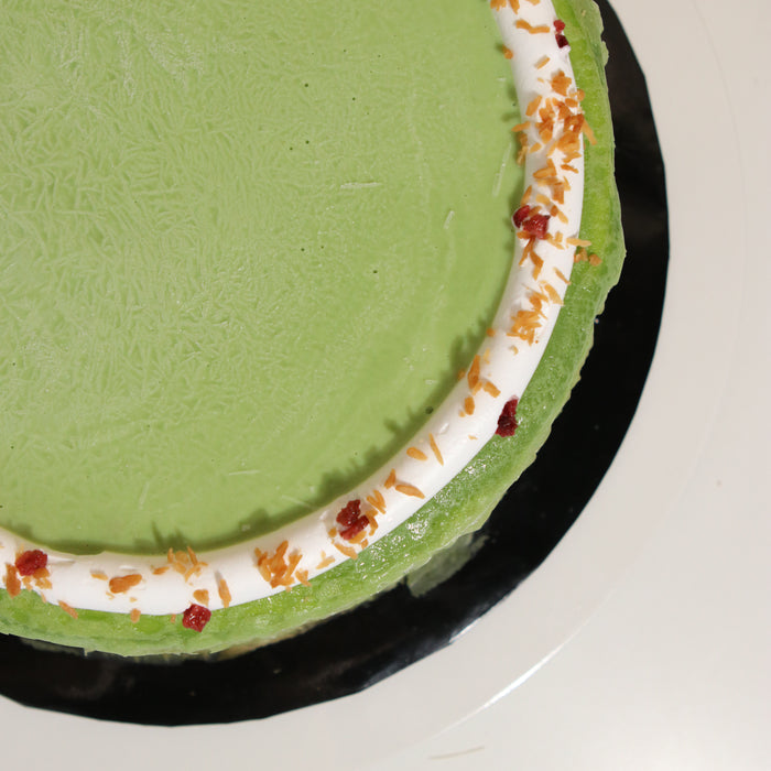 Matcha Red Bean Mille Crepe 8 inch - Cake Together - Online Birthday Cake Delivery