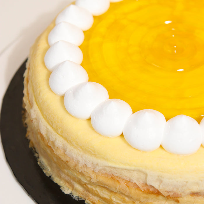 Lemon Cheese Mille Crepe Cake 8 inch - Cake Together - Online Birthday Cake Delivery