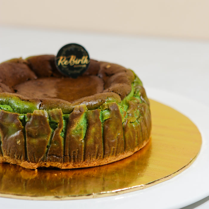 Greentea Burnt Cheese Cake - Cake Together - Online Birthday Cake Delivery