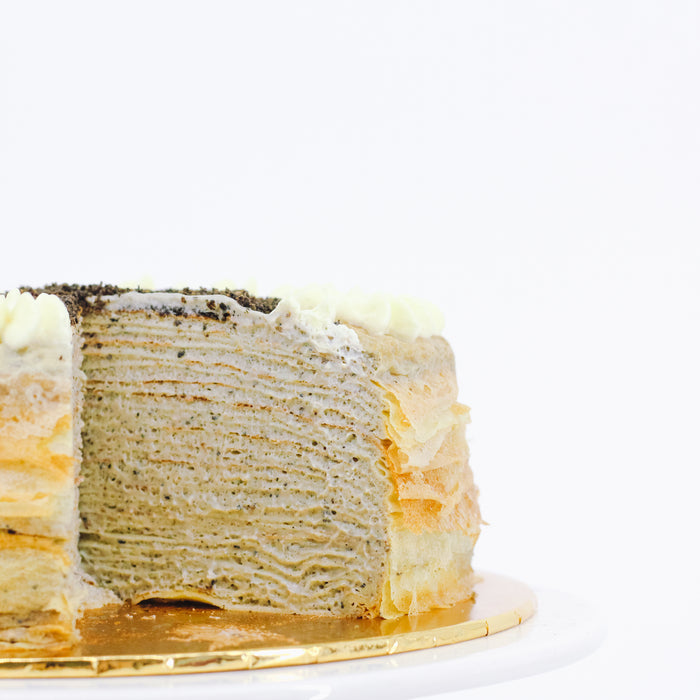 Black Sesame Mille Crepe - Cake Together - Online Birthday Cake Delivery