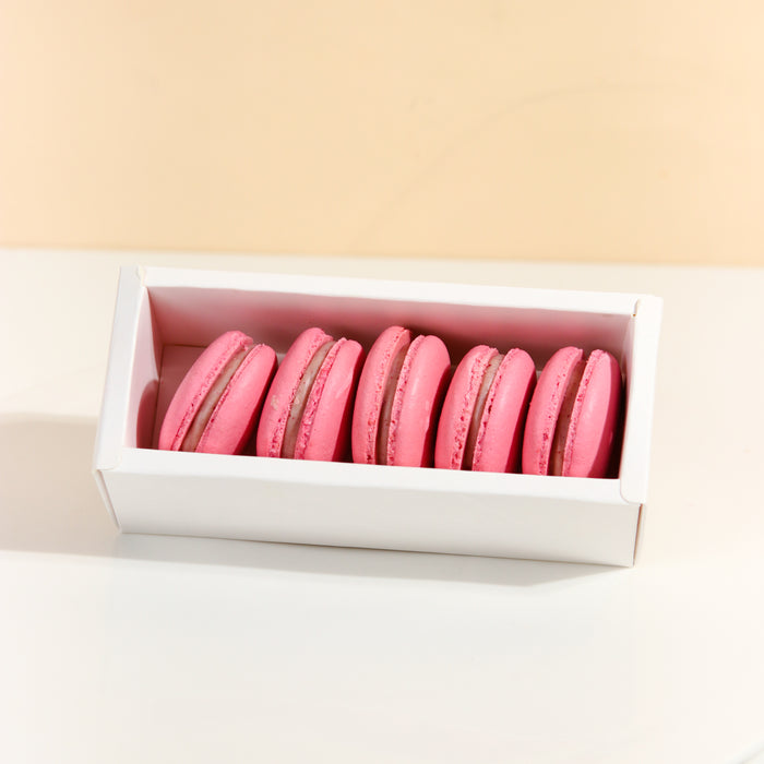 Pink Macaron with Raspberry Filling 5 Pieces - Cake Together - Online Birthday Cake Delivery