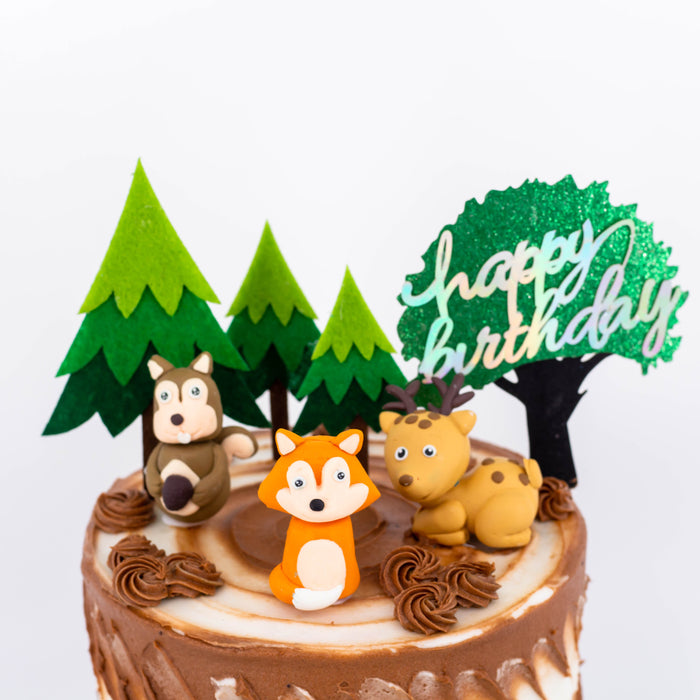Woodland Animals Cake 5 inch - Cake Together - Online Birthday Cake Delivery