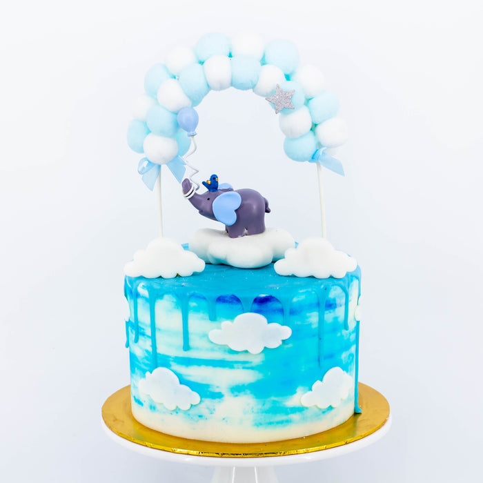 Baby Boy Elephant Cake 5 inch - Cake Together - Online Birthday Cake Delivery