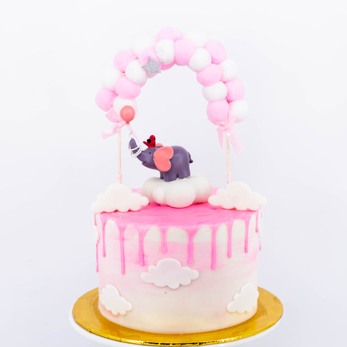 Baby Girl Elephant Cake 5 inch - Cake Together - Online Birthday Cake Delivery