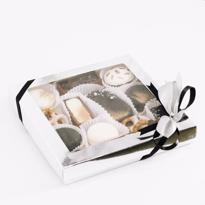 Black and White Dessert Gift Box - Cake Together - Online Birthday Cake Delivery