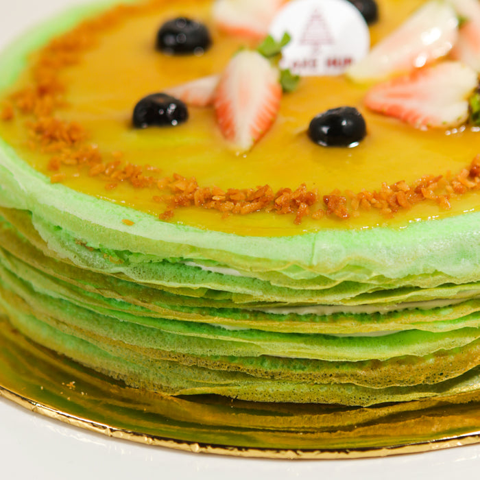 Pandan Kaya Mille Crepe Cake 8 inch - Cake Together - Online Birthday Cake Delivery